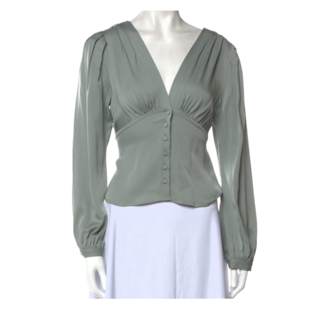 Frame Long Sleeve Silk Blouse